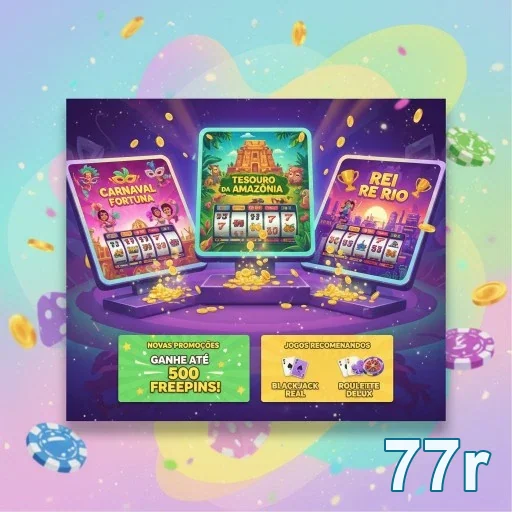 Ilustração de Explore Apostas Esportivas e Slots na 77r